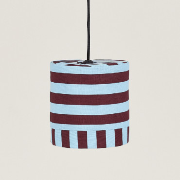 Abat-jour Linda 20 cm - Burgundy blue stripes
