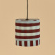 Abat-jour Linda 20 cm - Burgundy blue stripes