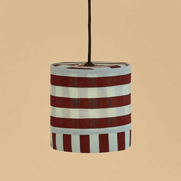 Abat-jour Linda 20 cm - Burgundy blue stripes