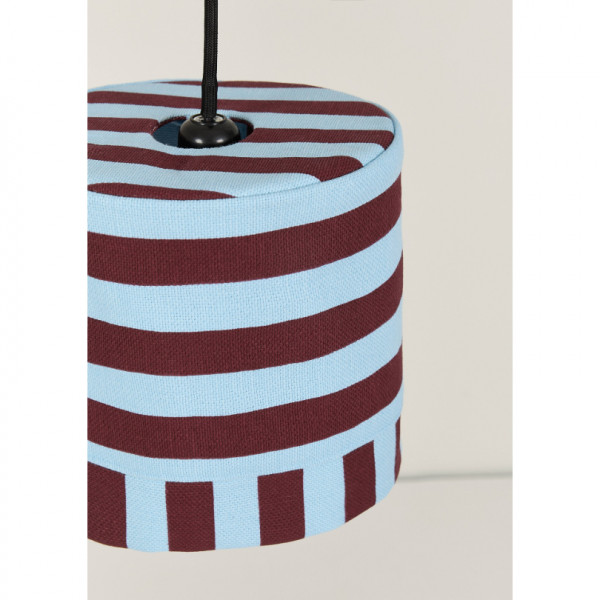 Abat-jour Linda 20 cm - Burgundy blue stripes