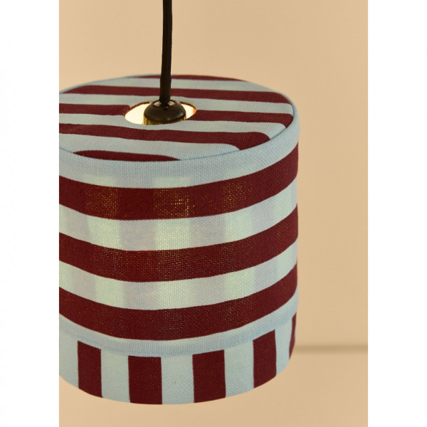 Abat-jour Linda 20 cm - Burgundy blue stripes