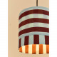 Abat-jour Linda 20 cm - Burgundy blue stripes