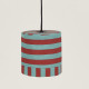 Abat-jour Linda 20 cm - Red teal green stripes