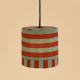 Abat-jour Linda 20 cm - Red teal green stripes