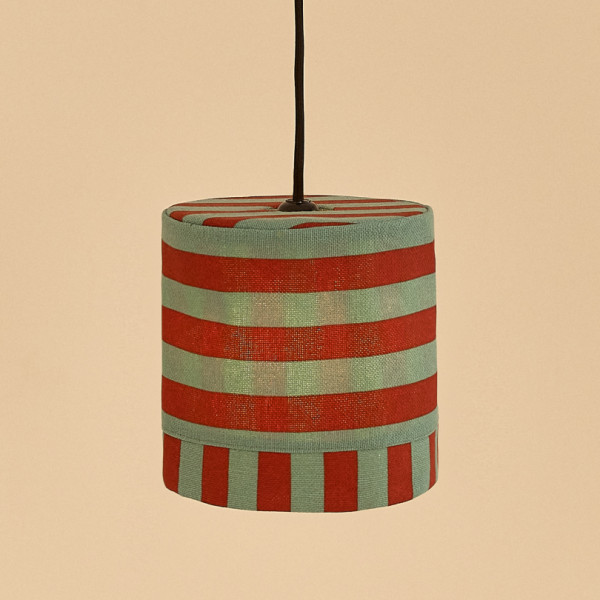Abat-jour Linda 20 cm - Red teal green stripes