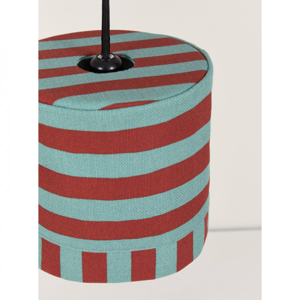 Abat-jour Linda 20 cm - Red teal green stripes