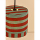 Abat-jour Linda 20 cm - Red teal green stripes