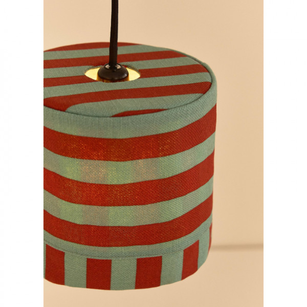 Abat-jour Linda 20 cm - Red teal green stripes