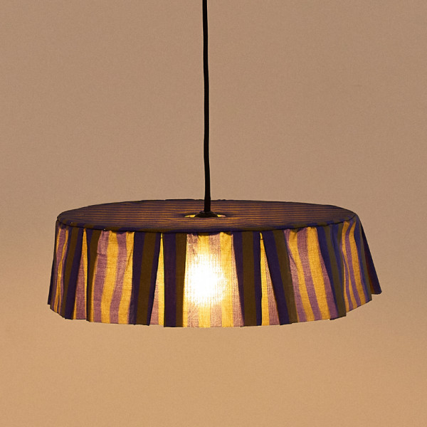 Abat-jour Vibes 40 cm - Indigo stripes