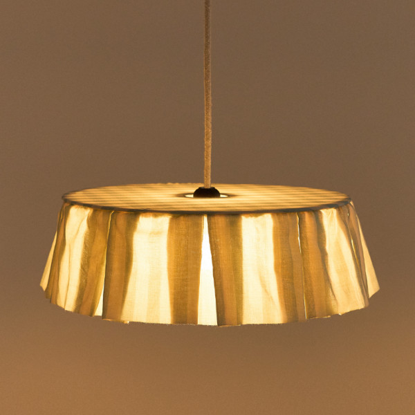 Abat-jour Vibes 40 cm - Turquoise stripes