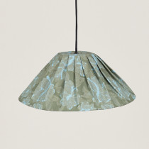 Abat-jour plissé Ava 50 cm - Green peonies