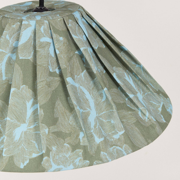 Abat-jour plissé Ava 50 cm - Green peonies