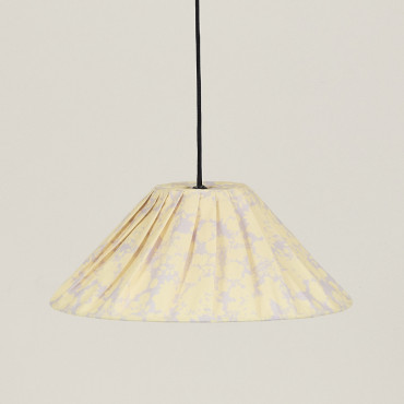 Abat-jour plissé Ava 50 cm - Yellow flowers