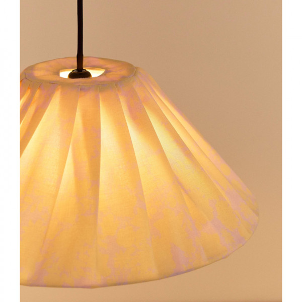 Abat-jour plissé Ava 50 cm - Yellow flowers