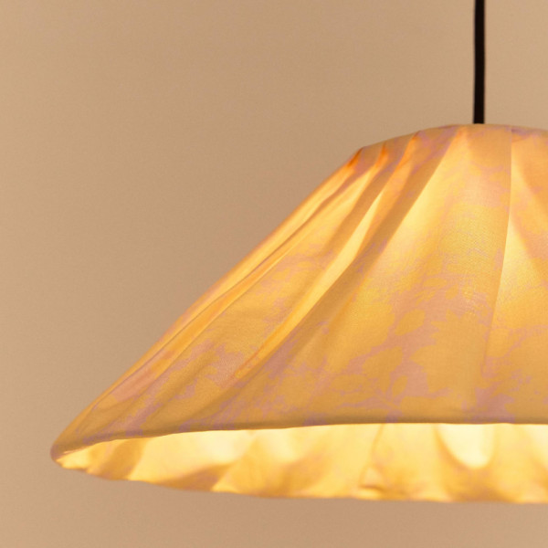 Abat-jour plissé Ava 50 cm - Yellow flowers