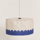Abat-jour Vibes 40 cm en lin français - Blue