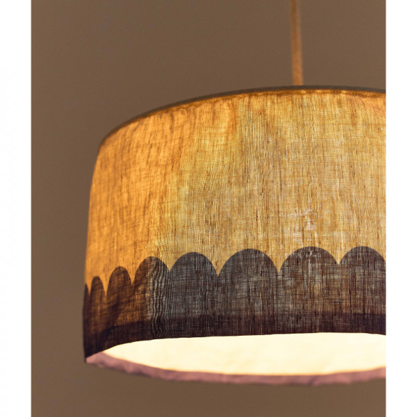 Abat-jour Vibes 40 cm en lin français - Blue