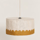 Abat-jour Vibes 40 cm en lin français - Moutarde