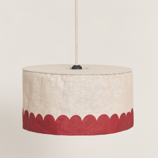 Abat-jour Vibes 40 cm en lin français - Carmine