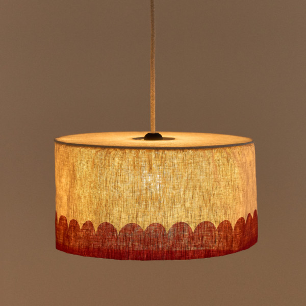 Abat-jour Vibes 40 cm en lin français - Carmine