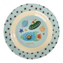 Assiette creuse mélamine - Dogs in space
