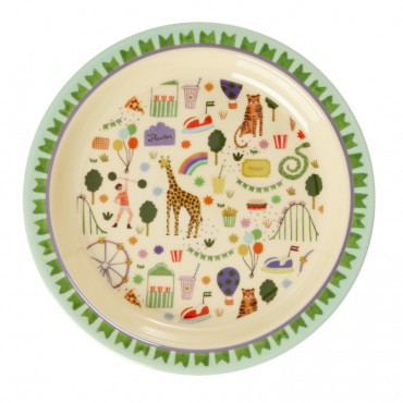 Assiette plate avec rebord - Fun fair