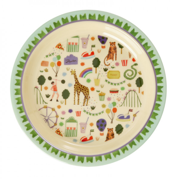 Assiette plate avec rebord - Fun fair