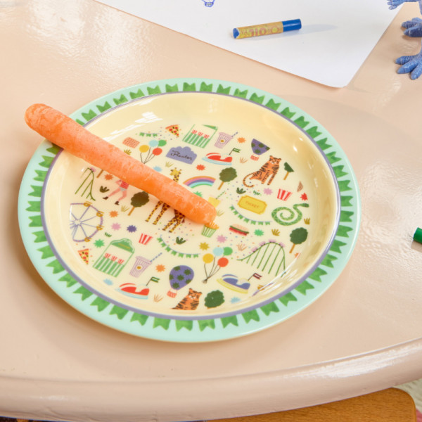 Assiette plate avec rebord - Fun fair
