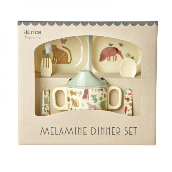 Set repas en mélamine - Sweet jungle