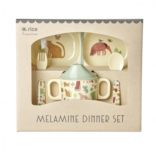 Set repas en mélamine - Sweet jungle