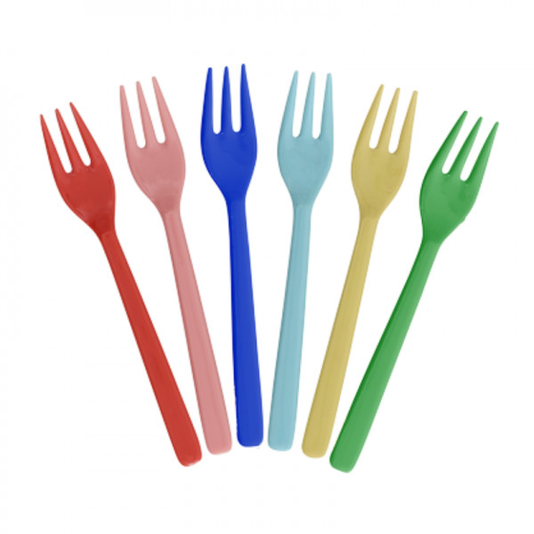Lot de 6 fourchettes mélamine - Solid colors