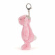 Porte-clés peluche lapin Luxe - Blushkin Blossom