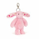 Porte-clés peluche lapin Luxe - Blushkin Blossom