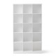 Bibliothèque Wood 3 x 5 verticale - Blanc