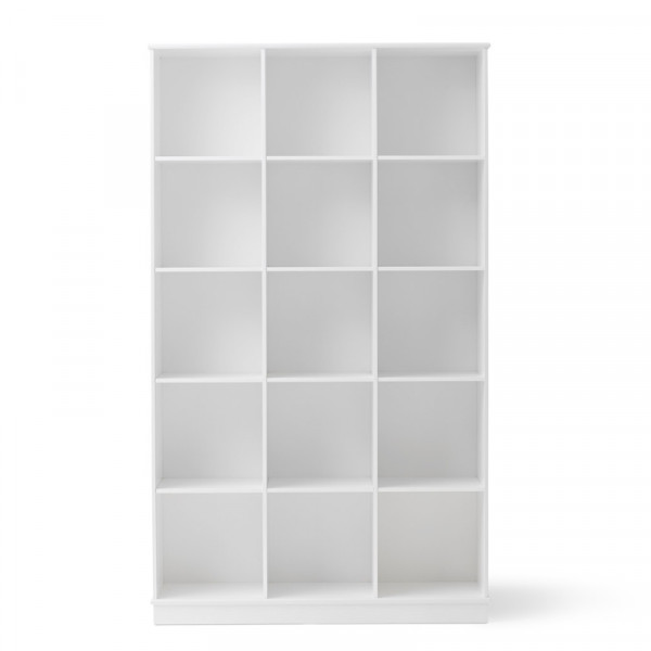 Bibliothèque Wood 3 x 5 verticale - Blanc