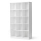 Bibliothèque Wood 3 x 5 verticale - Blanc