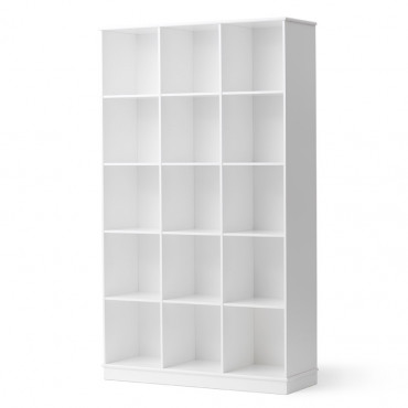 Bibliothèque Wood 3 x 5 verticale - Blanc