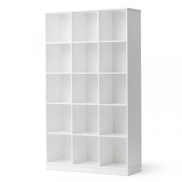 Bibliothèque Wood 3 x 5 verticale - Blanc