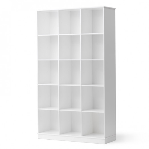 Bibliothèque Wood 3 x 5 verticale - Blanc