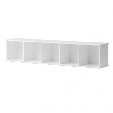 Etagère murale Wood 5 x 1 horizontale - Blanc