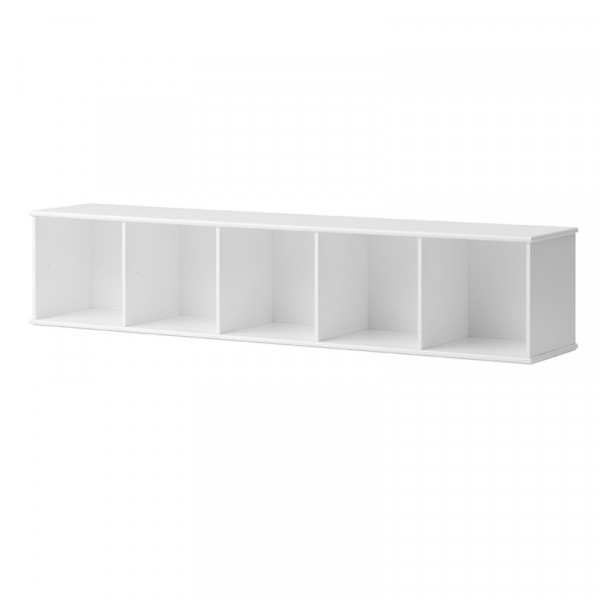 Etagère murale Wood 5 x 1 horizontale - Blanc