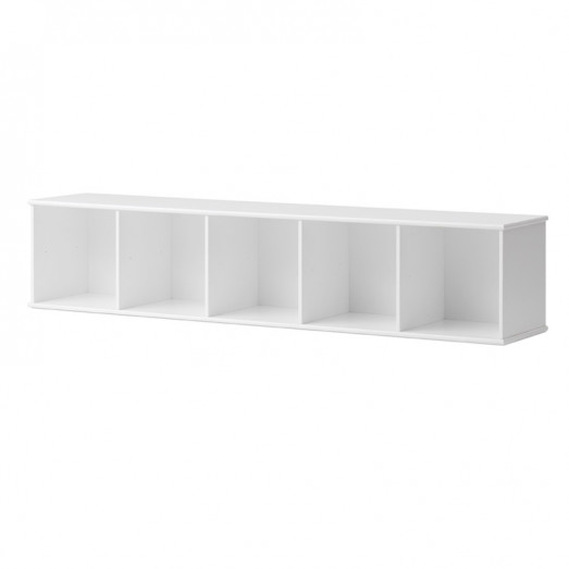 Etagère murale Wood 5 x 1 horizontale - Blanc