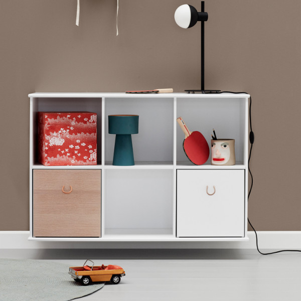 Etagère murale Wood 3 x 2 horizontale - Blanc