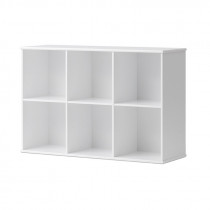 Etagère murale Wood 3 x 2 horizontale - Blanc