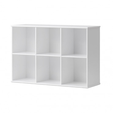 Etagère murale Wood 3 x 2 horizontale - Blanc