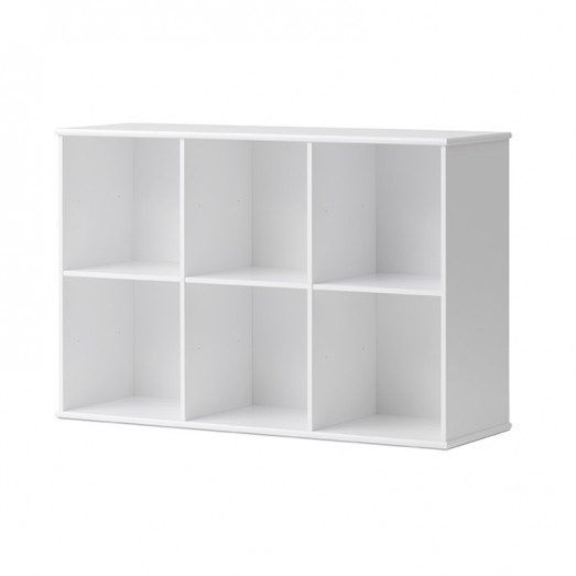 Etagère murale Wood 3 x 2 horizontale - Blanc