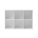 Etagère murale Wood 3 x 2 horizontale - Blanc