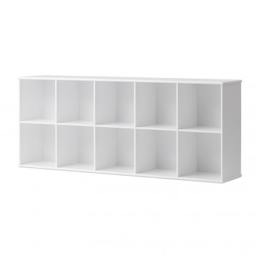 Etagère murale Wood 5 x 2 horizontale - Blanc