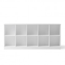 Bibliothèque Wood 5 x 2 horizontale - Blanc