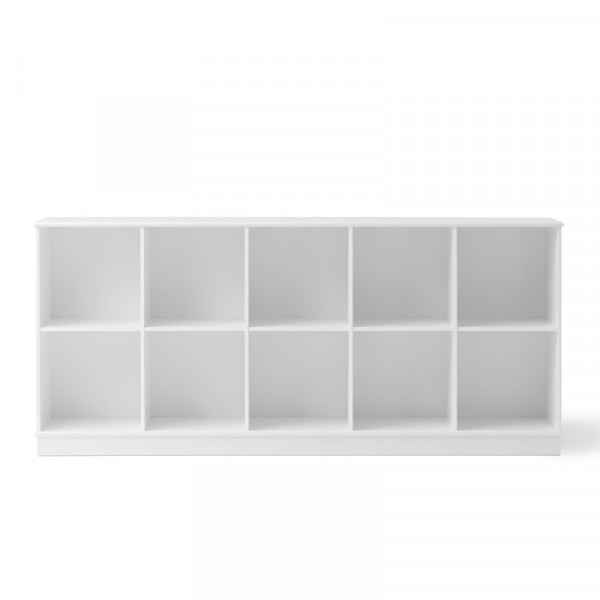 Bibliothèque Wood 5 x 2 horizontale - Blanc